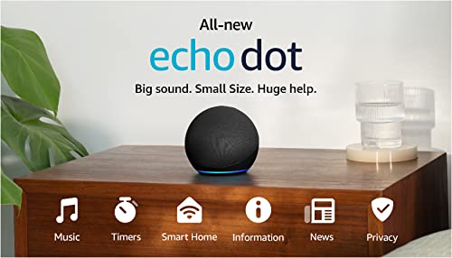 Echo Dot Smart Speaker With Rich Sound In Charcoal Plus