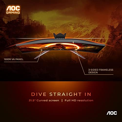 AOC 27 Inch Curved Gaming Monitor with 240Hz Refresh Rate