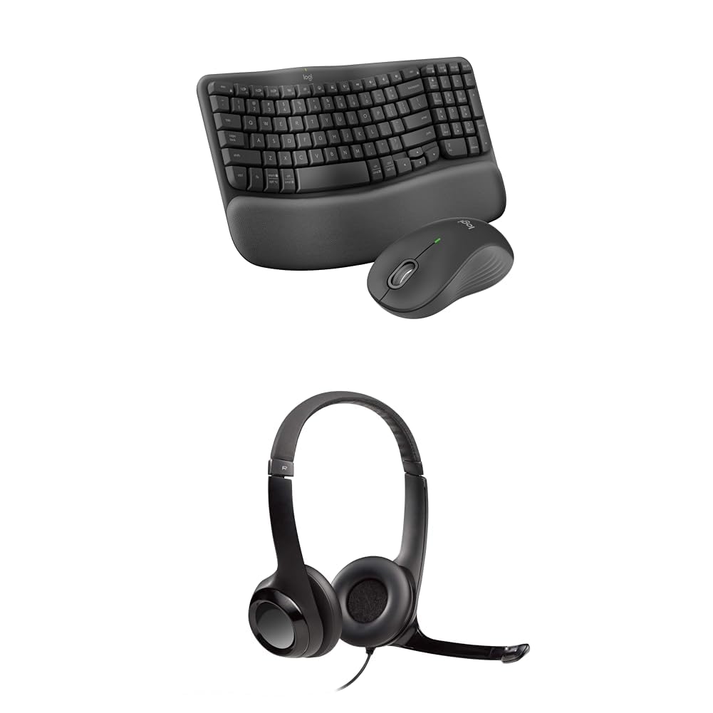 Logitech Wave Keys Wireless Ergonomic Keyboard for Comfort