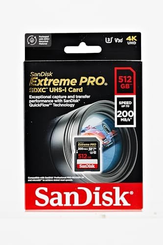 SanDisk 256GB Extreme PRO SD Card for Fast 4K Transfers