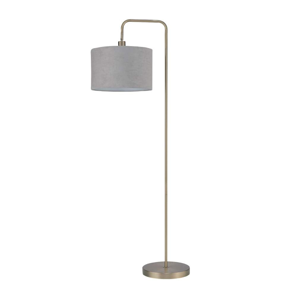 Brass Floor Lamp with White Shade for Modern Decor