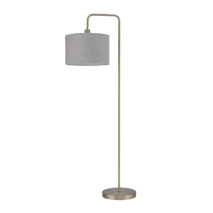 Brass Floor Lamp with White Shade for Modern Decor