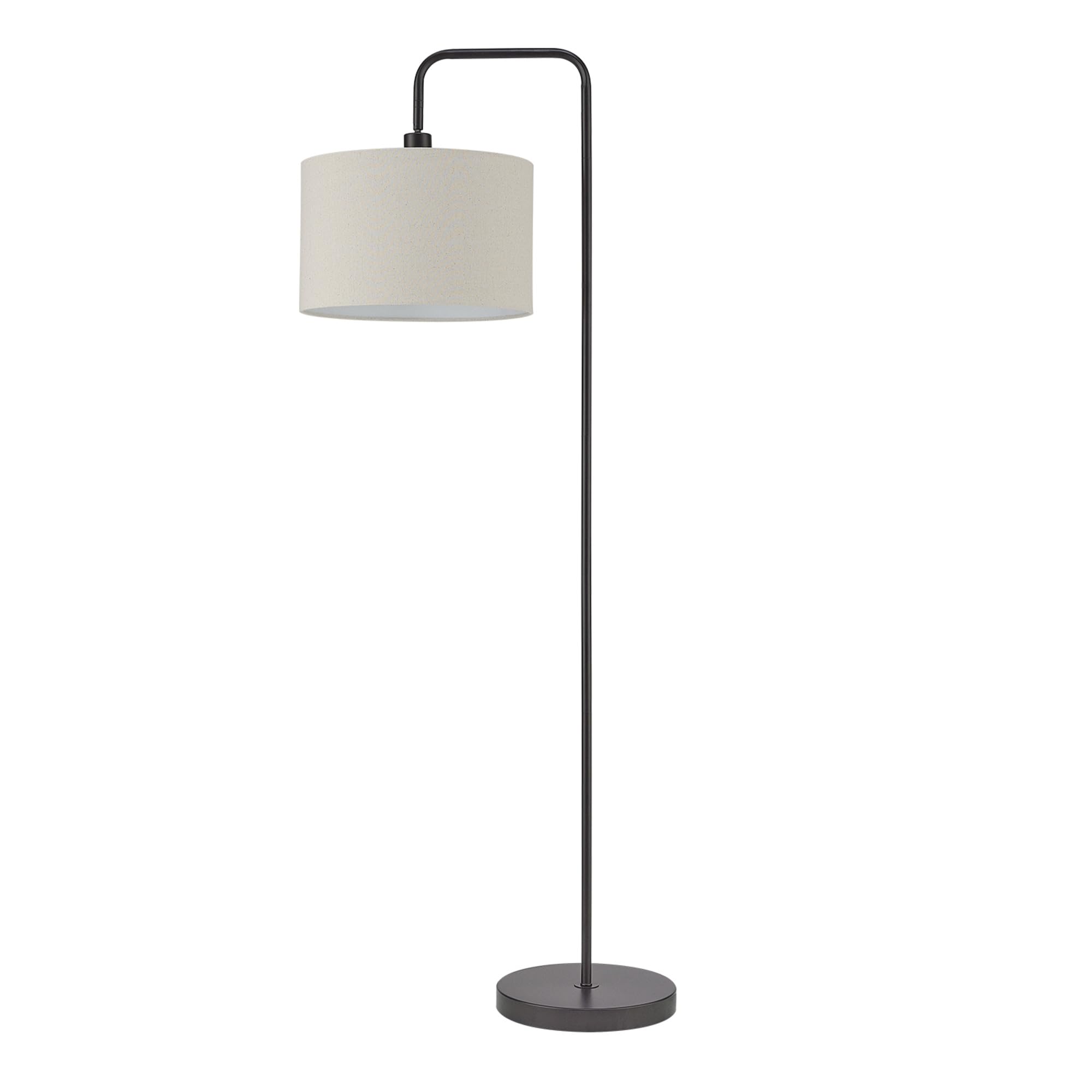 Brass Floor Lamp with White Shade for Modern Decor