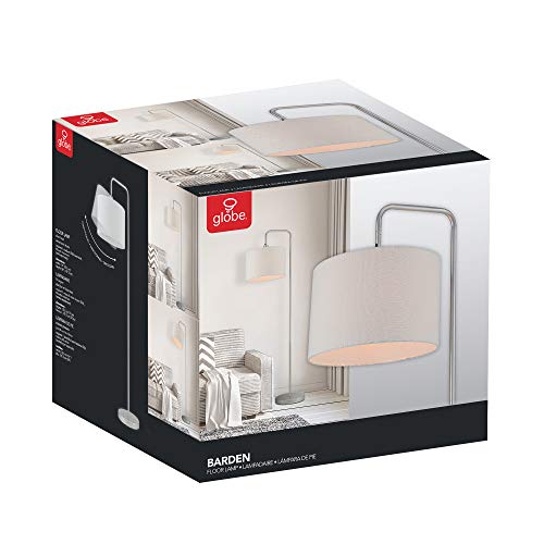Brass Floor Lamp with White Shade for Modern Decor