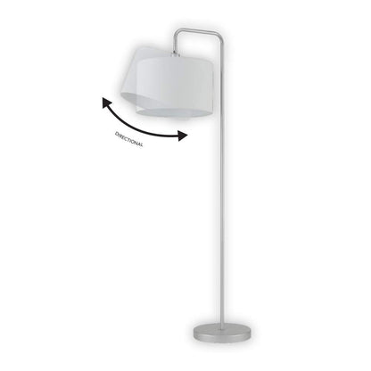Brass Floor Lamp with White Shade for Modern Decor