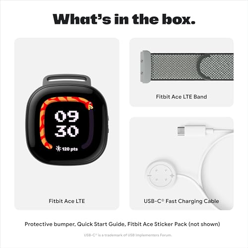 Fitbit Ace LTE Kids Smartwatch With Safe GPS And Calls
