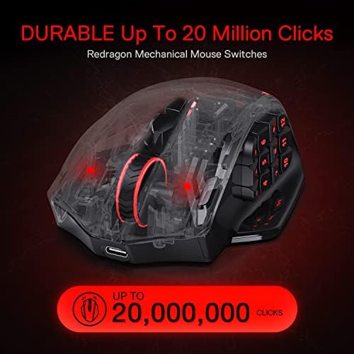Redragon M908 RGB Gaming Mouse with 12 Programmable Buttons