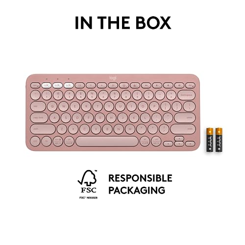Logitech Pebble K380s Bluetooth Keyboard Slim Portable Design