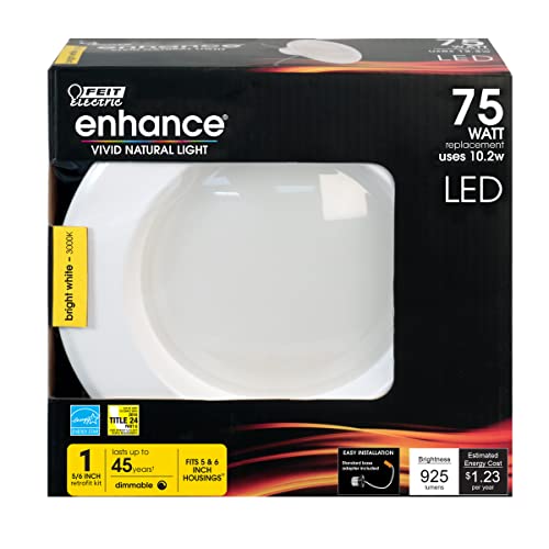 Energy Efficient LED Downlight Retrofit Kit with Adjustable Trim
