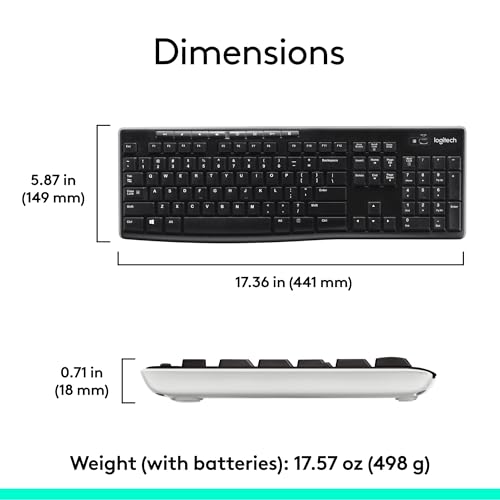Logitech MK270 Wireless Keyboard and Mouse Combo for Easy Computing