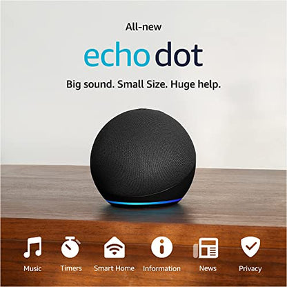 Echo Dot Smart Speaker With Rich Sound In Charcoal Plus