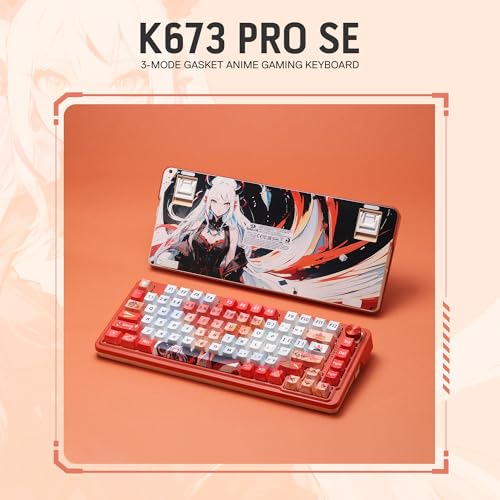Redragon K673 Pro Wireless RGB Gaming Keyboard with Custom Knob