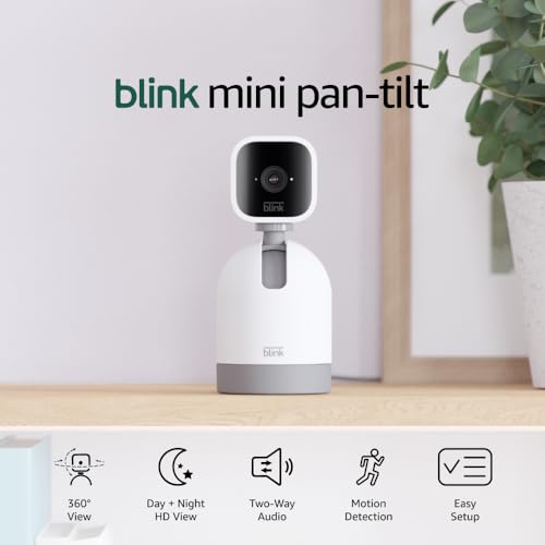 Blink Mini Pan Tilt Camera with 360 Degree Coverage