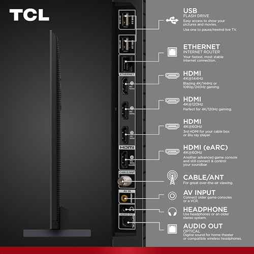 TCL 65 Inch QLED 4K Smart TV with Dolby Vision