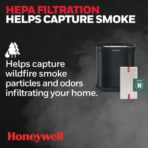 Honeywell HEPA Air Purifier for Large Rooms Reduces Allergens