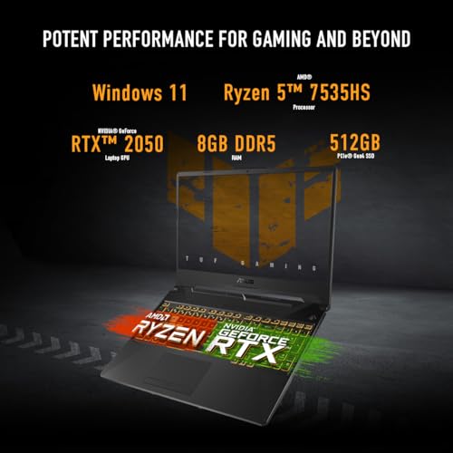 ASUS TUF Gaming A15 Powerful 15.6 Inch Laptop