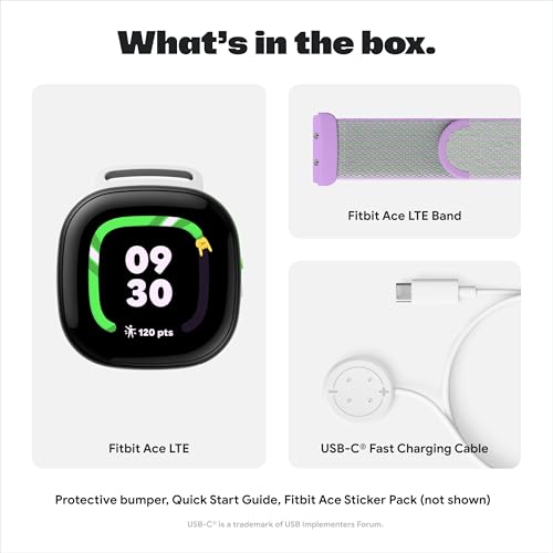 Fitbit Ace LTE Kids Smartwatch With Safe GPS And Calls