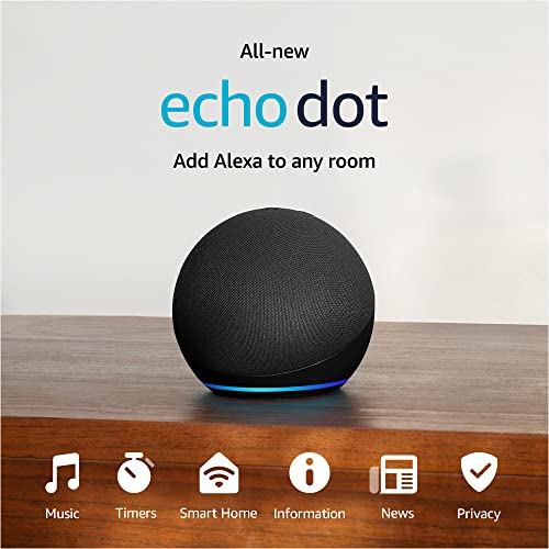 Echo Dot Smart Speaker With Rich Sound In Charcoal Plus