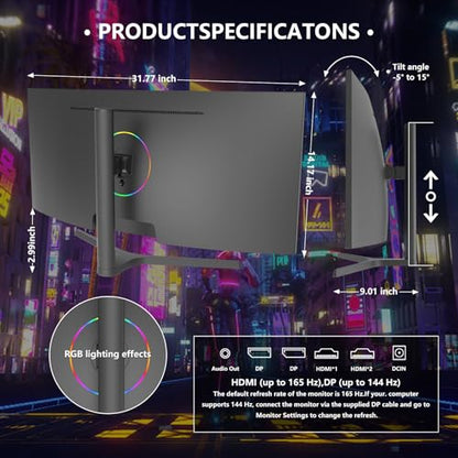 27 Inch IPS Gaming Monitor 100Hz Frameless 1080P HDMI