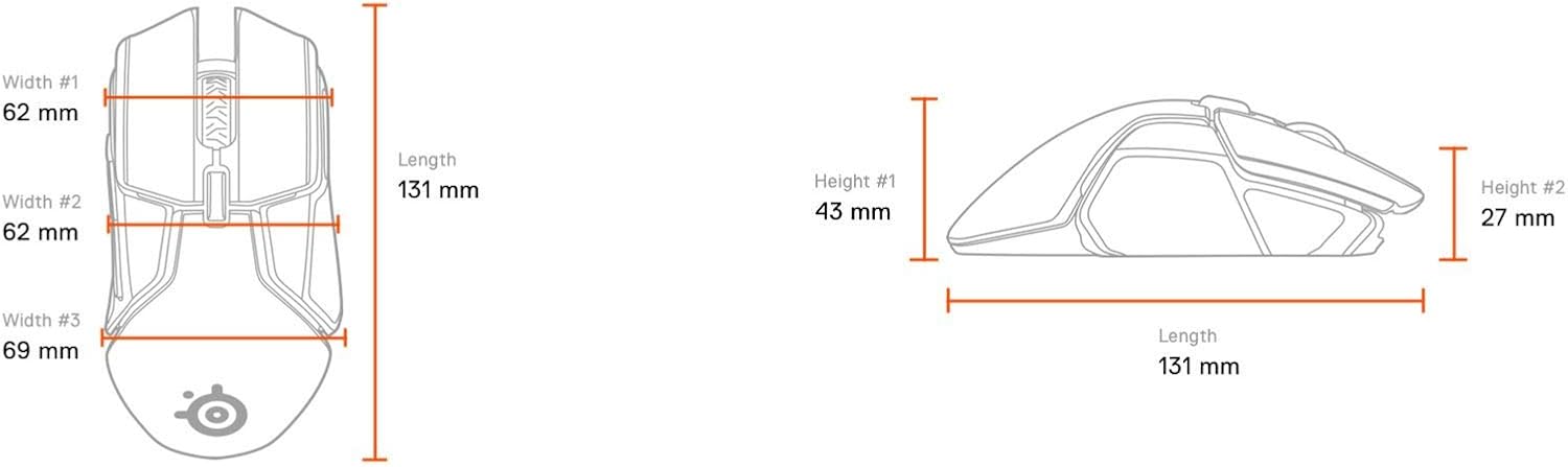 SteelSeries Rival 650 Wireless Gaming Mouse with Rapid Charging