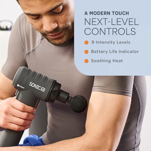 LifePro Sonic LX Heated Massage Gun for Muscle Recovery