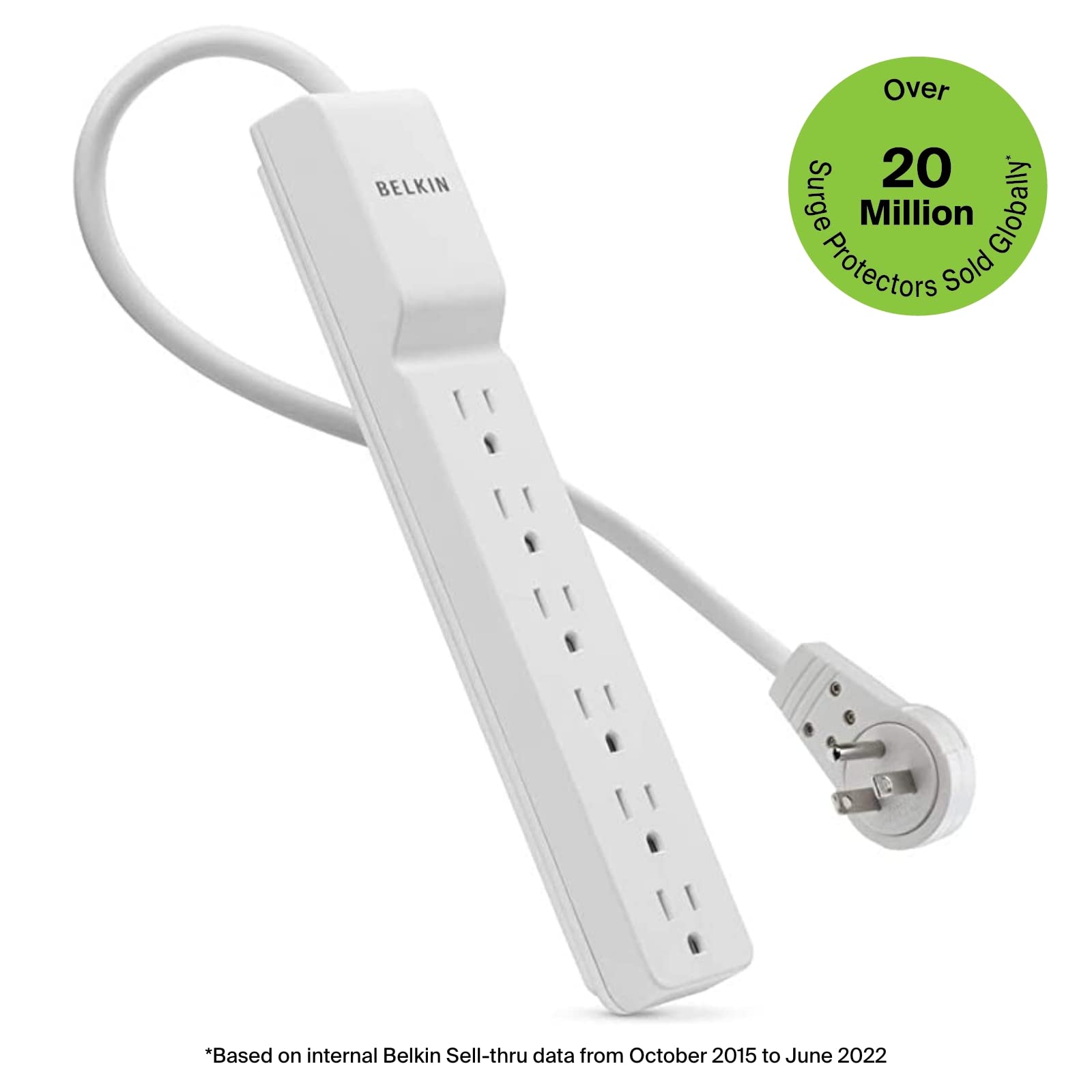 Belkin Surge Protector Power Strip 1080 Joules Rotating Plug