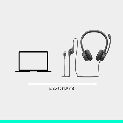 Logitech H390 Wired Headset with Noise Cancelling Mic