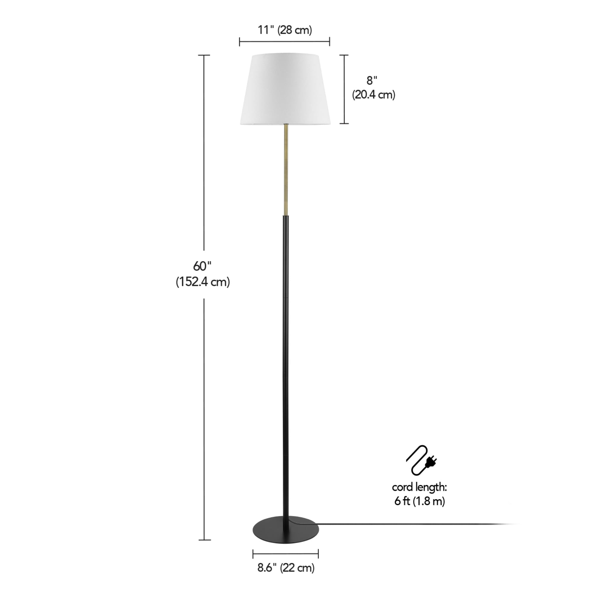 Modern 62 Inch Floor Lamp with Minimalist Design