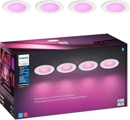 Philips Hue Smart LED Downlight 4 Pack With Color Control