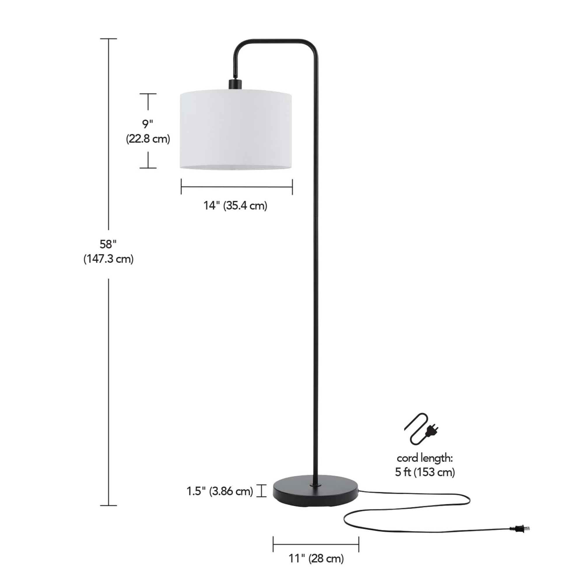 Brass Floor Lamp with White Shade for Modern Decor