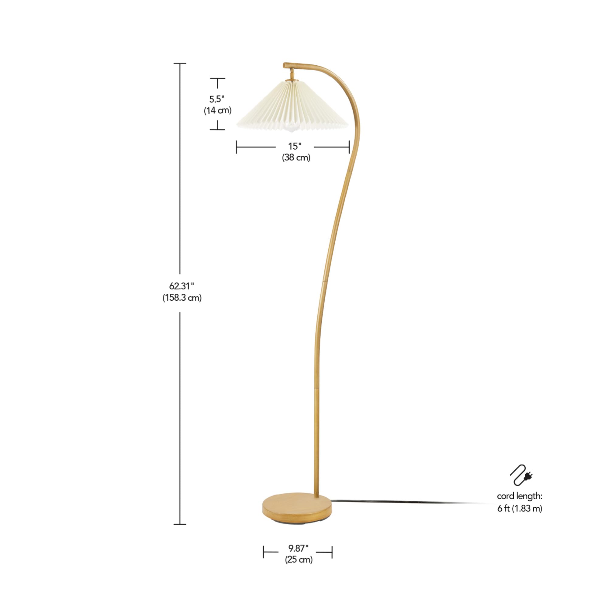Modern 58 Inch Floor Lamp with Geometric Design