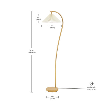 Modern 58 Inch Floor Lamp with Geometric Design