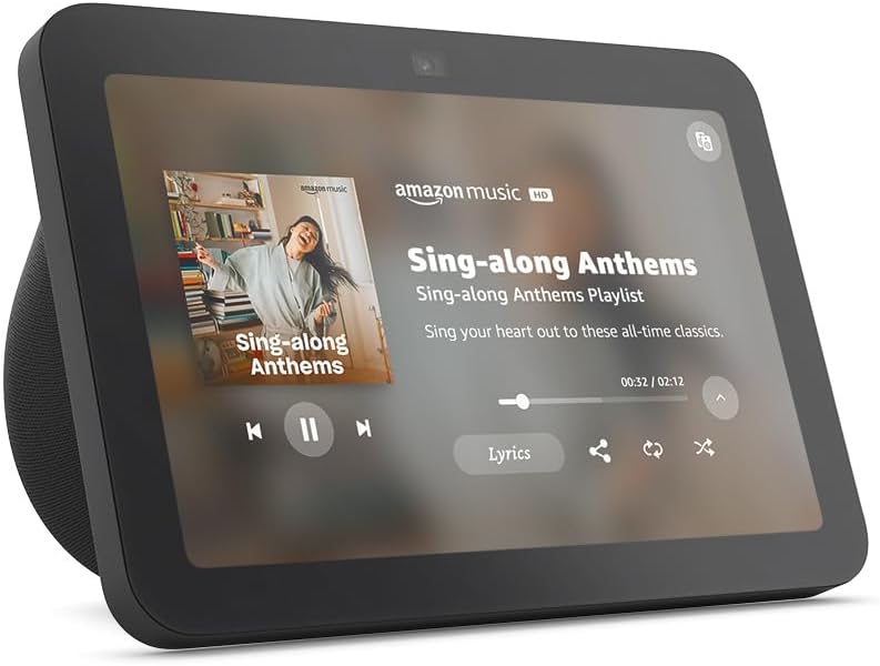 Echo Show 8 With Spatial Audio Smart Home Hub Charcoal