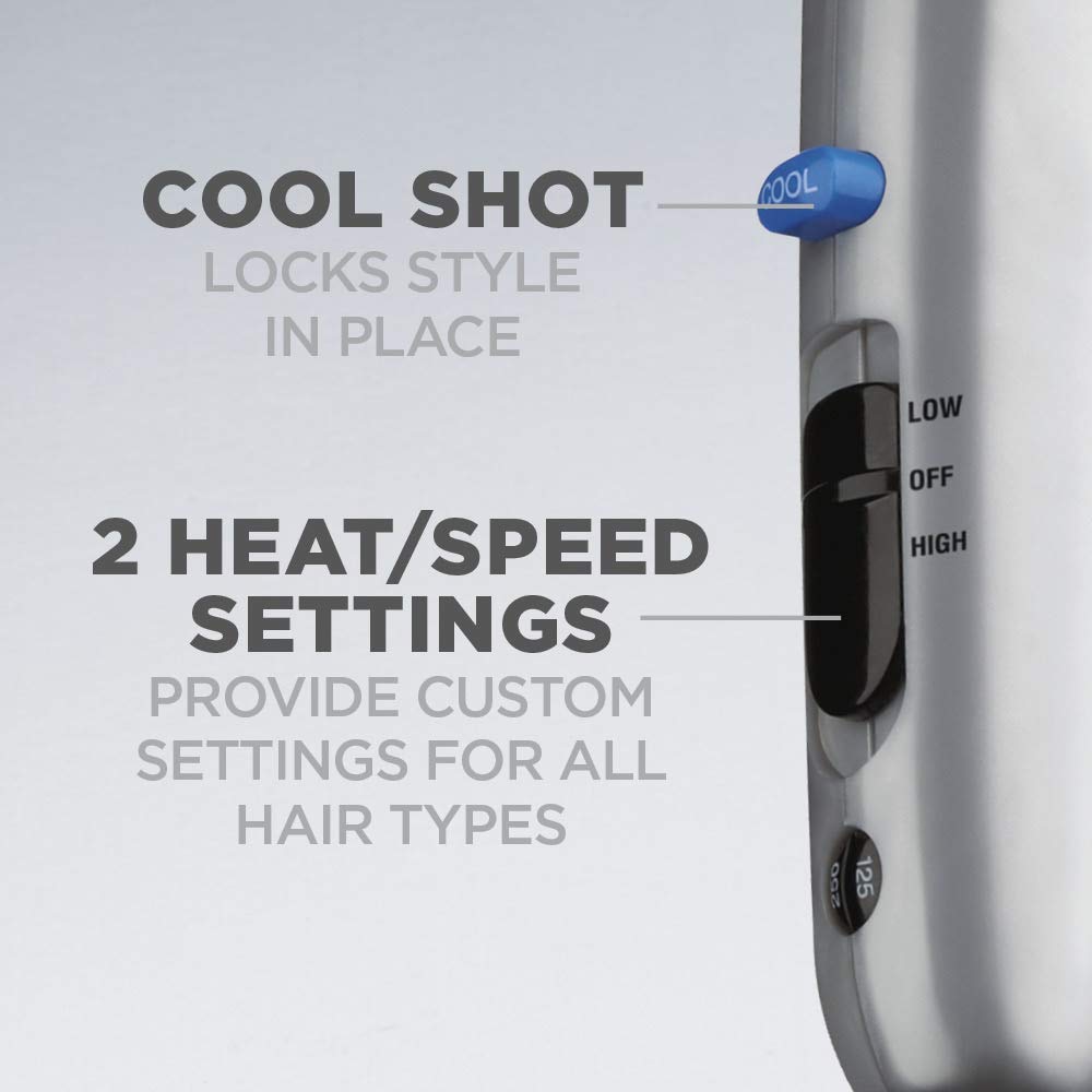 Conair 3-in-1 Hair Dryer with Attachments for Versatile Styling