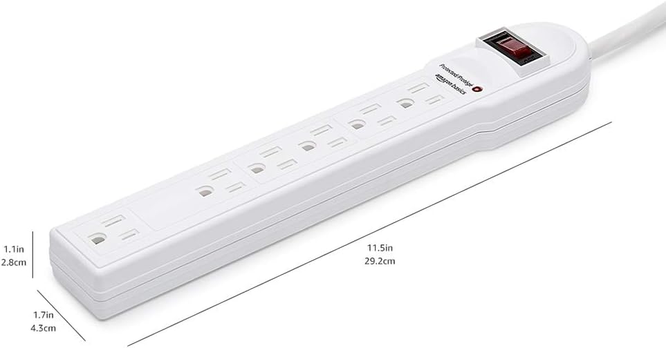 Amazon Basics Surge Protector Power Strip With LED Indicator