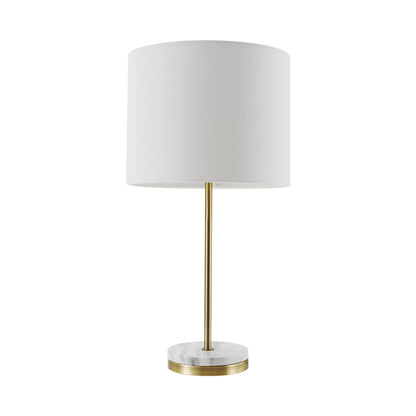 Metallic Gray Table Lamp with Dual Pull Chains for Versatile Lighting