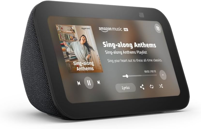 Echo Show 5 Smart Display With Clearer Sound Glacier White