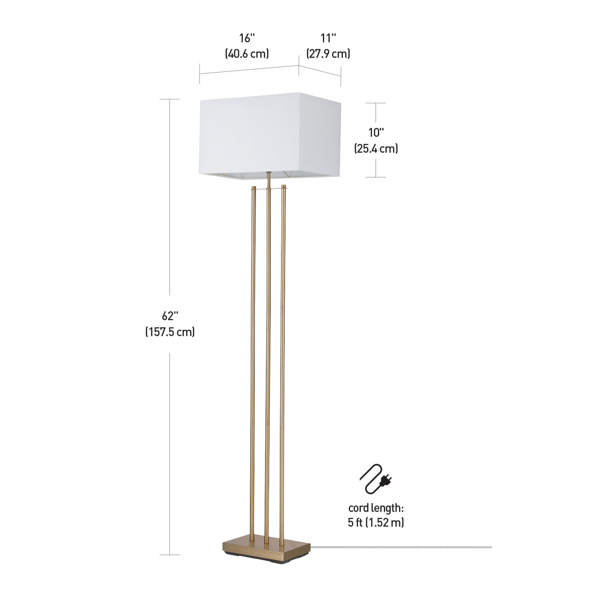 Modern 62 Inch Floor Lamp with Minimalist Design