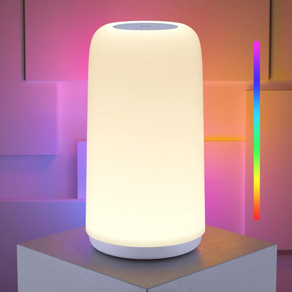 Touch Bedside Table Lamp Rgb 3 Way Dimmable Nightstand
