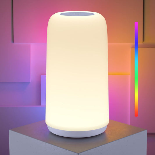 Touch Bedside Table Lamp Rgb 3 Way Dimmable Nightstand
