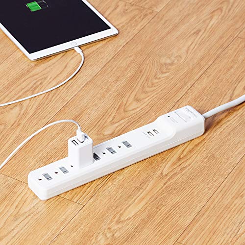 Amazon Basics Surge Protector Power Strip With USB Ports