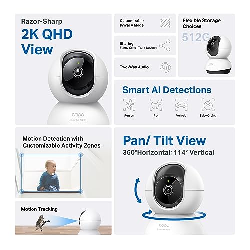 TP-Link Tapo 2K QHD Pan Tilt Security Camera