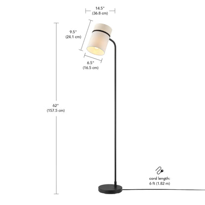 Modern 58 Inch Floor Lamp with Geometric Design