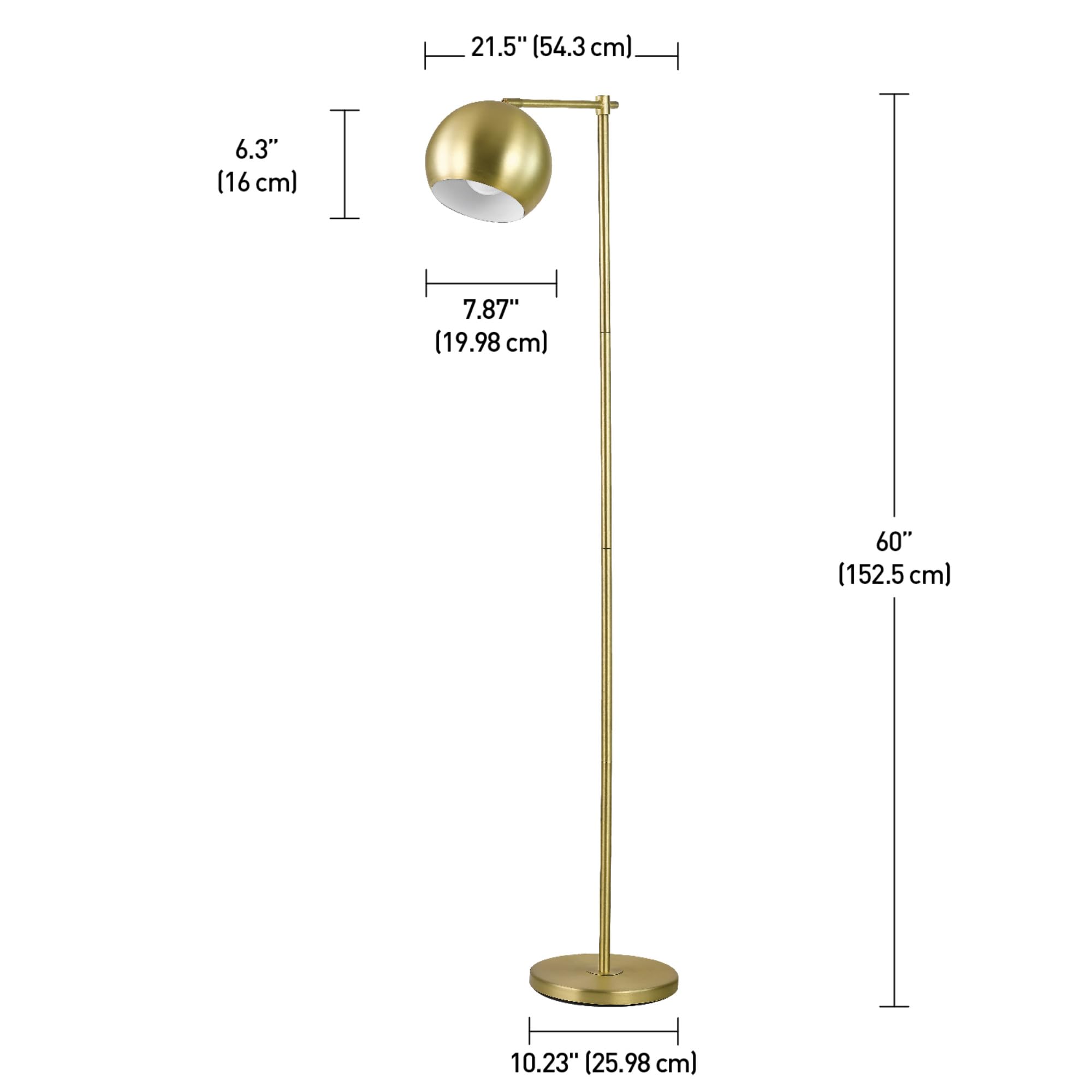 Molly Floor Lamp with Matte Black Finish and Slim Profile