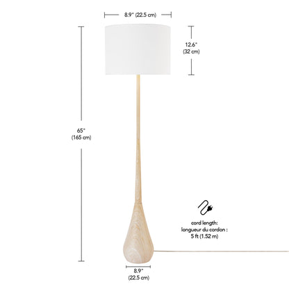 Modern 70 Inch Floor Lamp with Soft White Shade