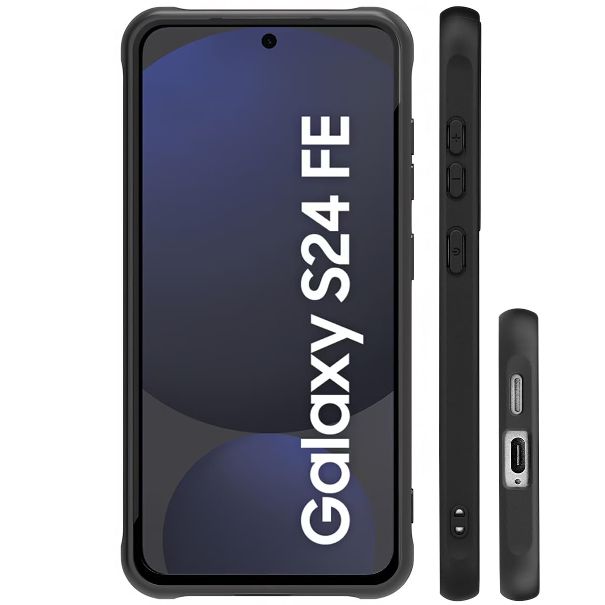 Samsung Galaxy A16 5G Case Black Line Art Floral Rose Pattern Heavy Duty PC