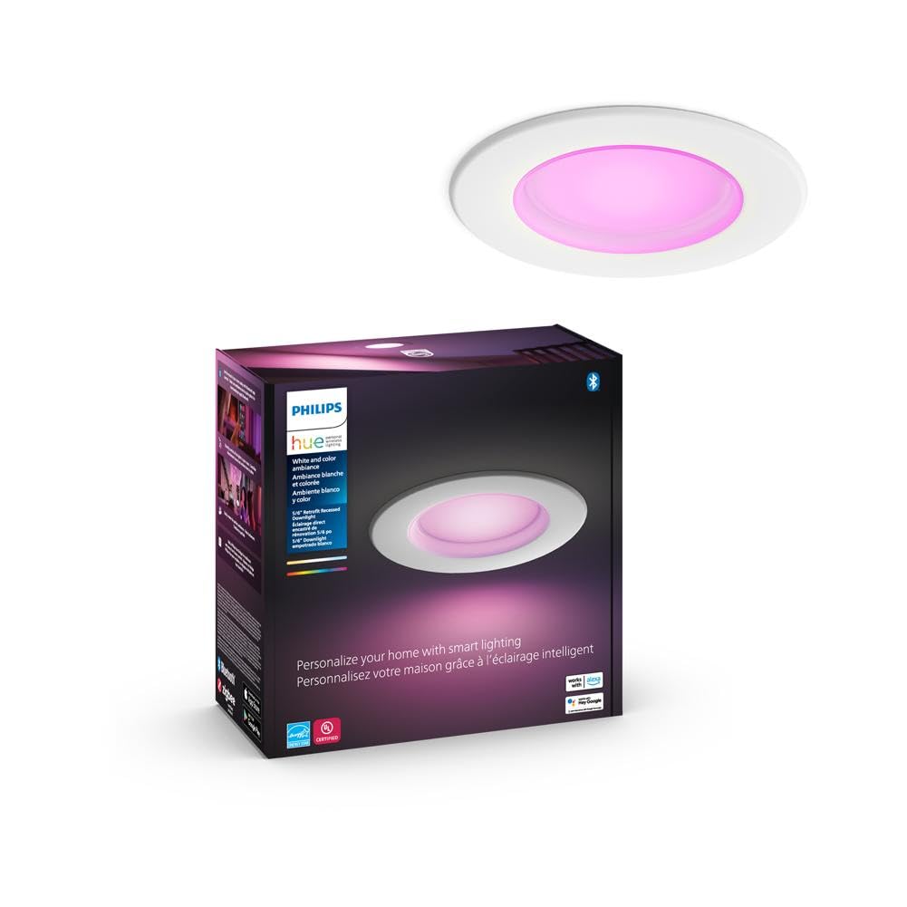 Philips Hue Smart LED Downlight 4 Pack With Color Control