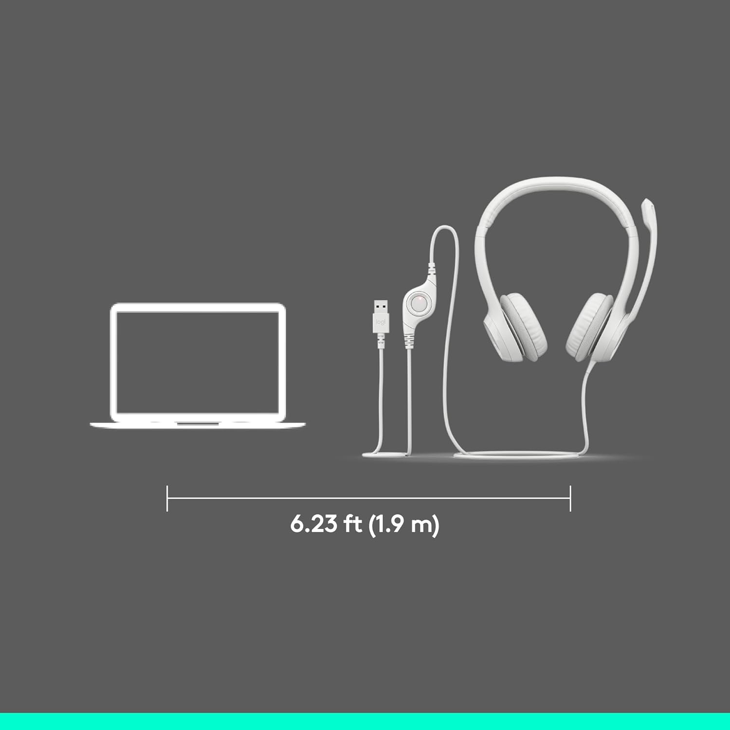 Logitech H390 Wired Headset with Noise Cancelling Mic