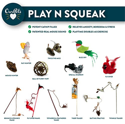 Interactive Cat Toys with Realistic Bird Sounds