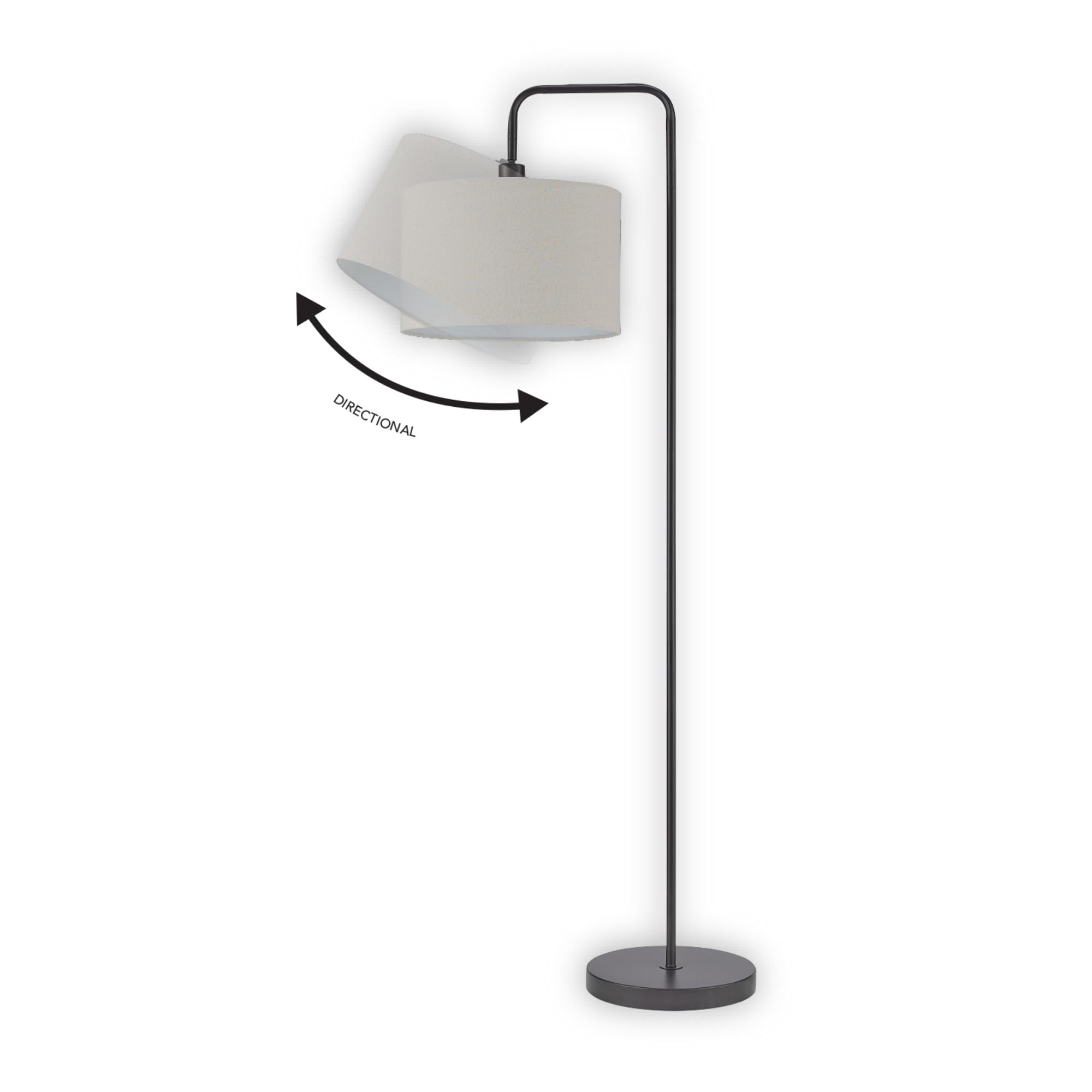 Brass Floor Lamp with White Shade for Modern Decor